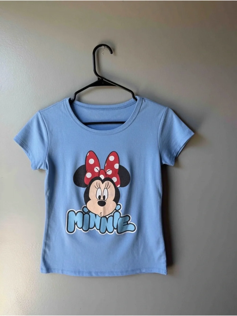 Disney Minnie Mouse Graphic Tee Youth Girls 10-12 Blue